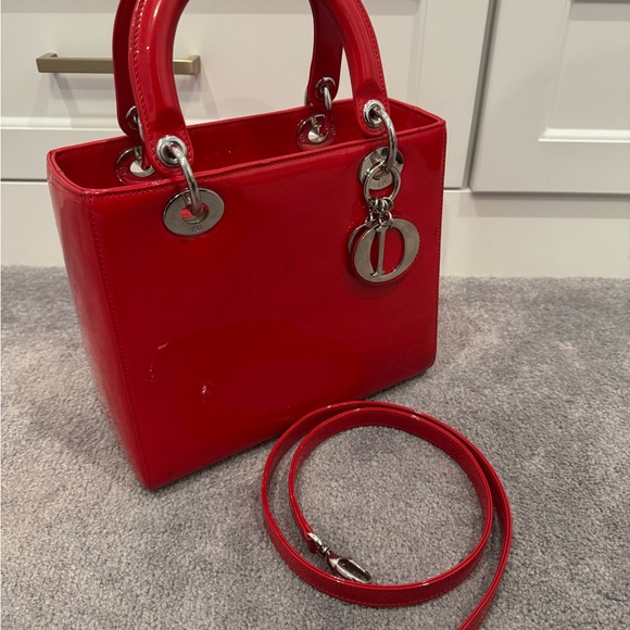 Authentic - Lady Dior Leather - Limited Edition - MEDIUM SIZE Handbag - Picture 2 of 16
